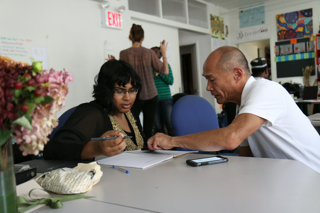 People working together on paperwork